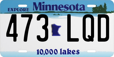 MN license plate 473LQD