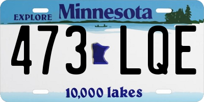 MN license plate 473LQE