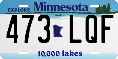MN license plate 473LQF