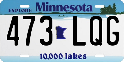 MN license plate 473LQG