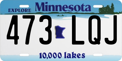 MN license plate 473LQJ