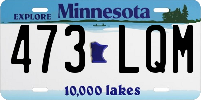 MN license plate 473LQM