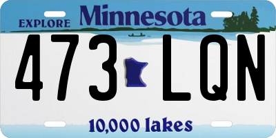 MN license plate 473LQN