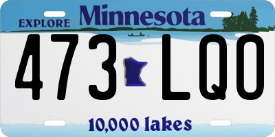 MN license plate 473LQO
