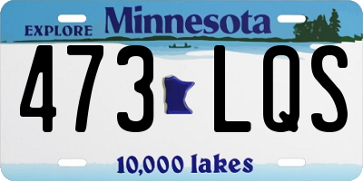 MN license plate 473LQS