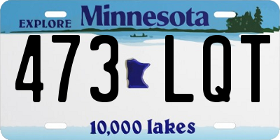 MN license plate 473LQT