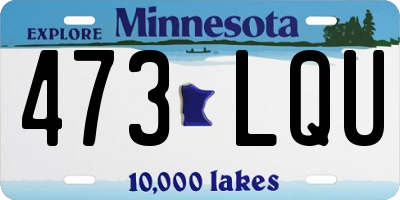 MN license plate 473LQU