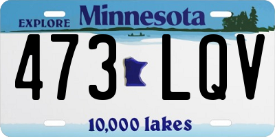 MN license plate 473LQV