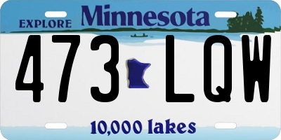 MN license plate 473LQW