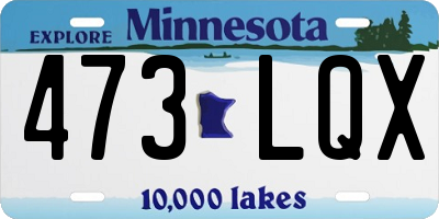 MN license plate 473LQX