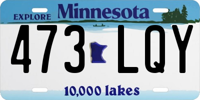 MN license plate 473LQY