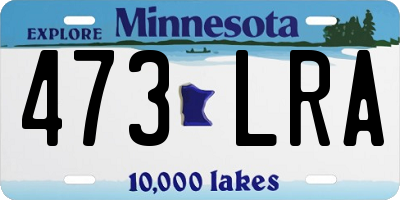 MN license plate 473LRA