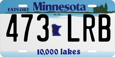 MN license plate 473LRB