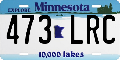 MN license plate 473LRC