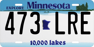 MN license plate 473LRE