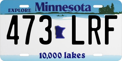MN license plate 473LRF