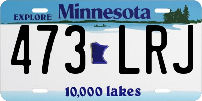 MN license plate 473LRJ