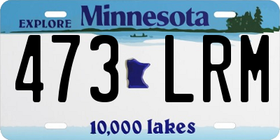 MN license plate 473LRM