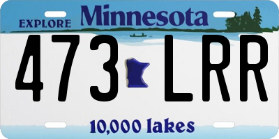 MN license plate 473LRR