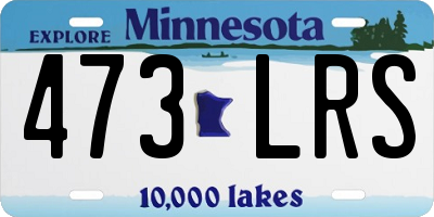 MN license plate 473LRS
