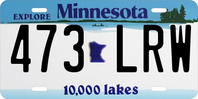 MN license plate 473LRW