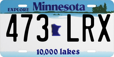 MN license plate 473LRX