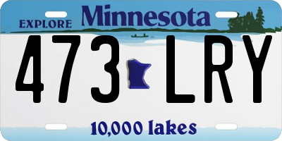 MN license plate 473LRY
