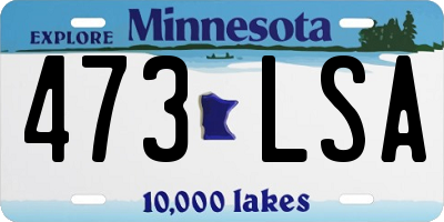 MN license plate 473LSA