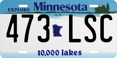 MN license plate 473LSC