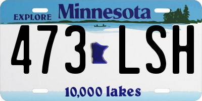 MN license plate 473LSH