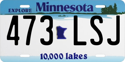 MN license plate 473LSJ