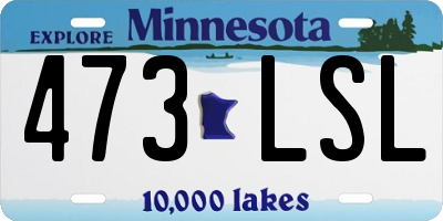 MN license plate 473LSL