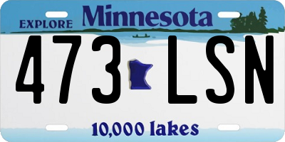 MN license plate 473LSN