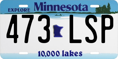 MN license plate 473LSP