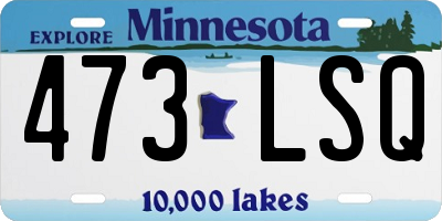 MN license plate 473LSQ