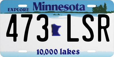 MN license plate 473LSR