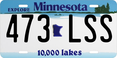 MN license plate 473LSS