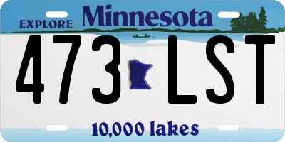 MN license plate 473LST