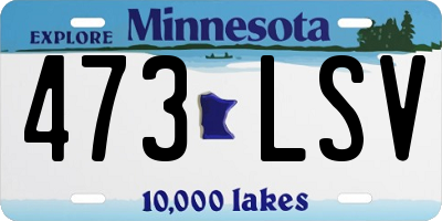 MN license plate 473LSV