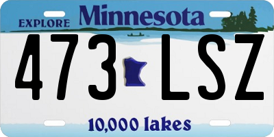 MN license plate 473LSZ