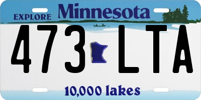 MN license plate 473LTA