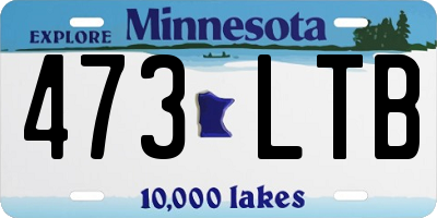MN license plate 473LTB