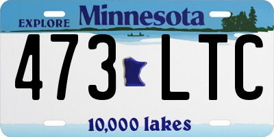 MN license plate 473LTC