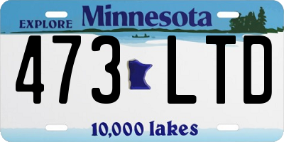 MN license plate 473LTD