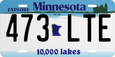 MN license plate 473LTE