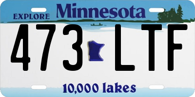 MN license plate 473LTF