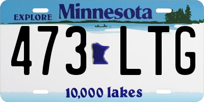 MN license plate 473LTG