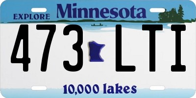 MN license plate 473LTI