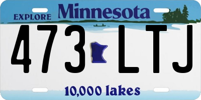 MN license plate 473LTJ