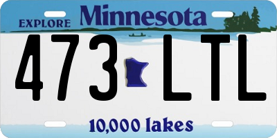 MN license plate 473LTL